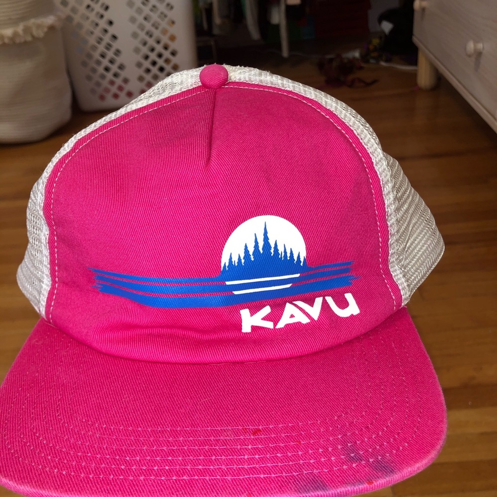 Pink KAVU flat rim hat